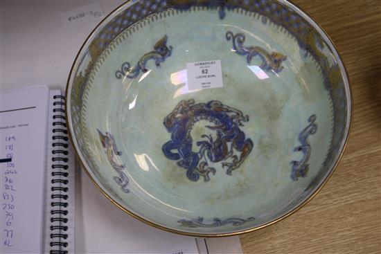 A green dragon lustre bowl